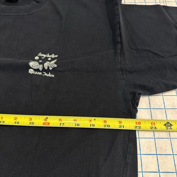 Vintage 90s OCEAN BLUE SURF‎ T-Shirt XXL/XL Surfwear beach skate Seychelles - Picture 7 of 8